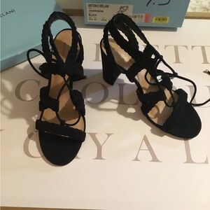 Antonio Melani Black Strappy Sandals